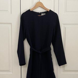 ASOS Navy Long Sleeve Jumpsuit